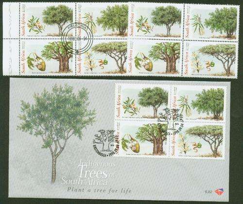 SA- 1998 TREES BLOCKS OF 4  SUPERB AND FRESH UNMOUNTED MINT/USED +FDC