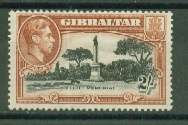 GIBRALTAR-KGVI-2 SHILLING- SG 128a R1370.00 A VERY SCARCE STAMP