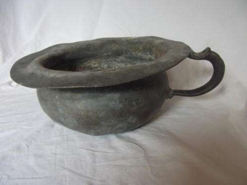 AN ANCIENT PEWTER CHAMBER POT - COULD THIS BE FROM THE VOORTREKKER ERA??