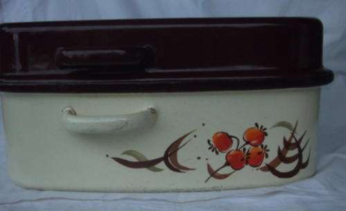 LEKKER GROOT ENAMEL BRAAIBAK - GEBRUIK MAAR IN GOEIE KONDISIE