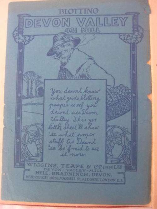OLDE BLOTTING PAPER BOOK  - DEVON VALLEY