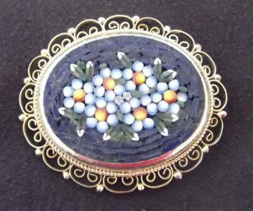 GORGEOUS ITALIAN MOSAIC BROOCH