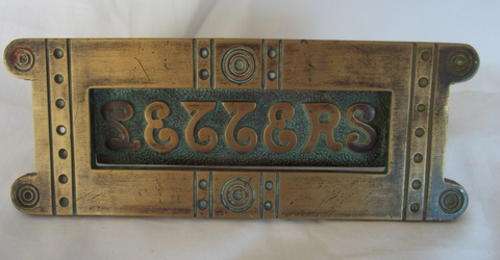 ANTIQUE BRASS LETTER SLOT - GEORGIAN?
