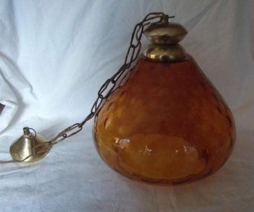 FUNKY RETRO GLASS LAMP - STUNNING, BIG AND NOT A CHIP - SUPERB GLASS