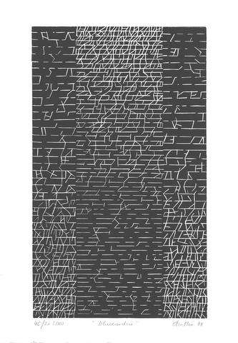 ANGELA MELSEN - LIMITED EDITION PRINT - 46/70 - 1998  TITLED - KLAVEREN DRIE - PRINT EXCHANGE