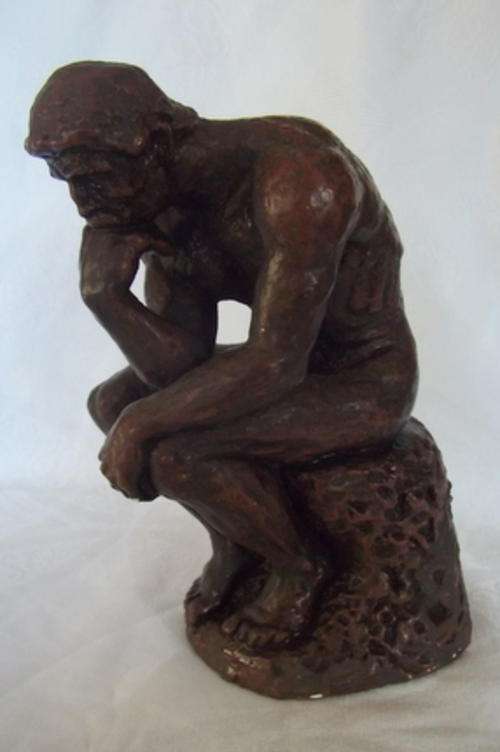 SCULPTURE - THE THINKER - SIGNED 1962