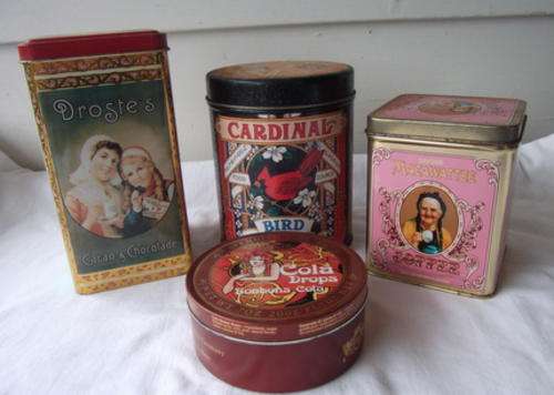 THE PRETTIEST FOUR TINS - ALL IN GOOD CONDITION - MY FAVOURITES