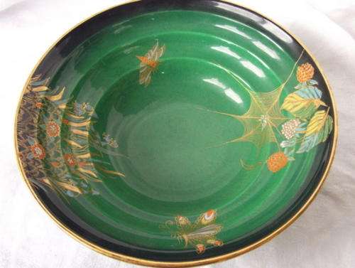 THE MOST BEAUTIFUL CARLTON WARE  - "VERT ROYALE" BOWL - MADE IN ENGLAND