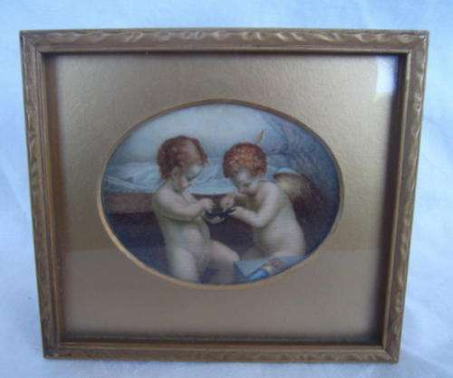 A PRETTY CHERUB PICTURE WITH AN INTERESTING HISTORY