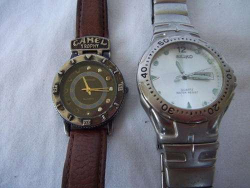 TWO PERFECTLY WORKING MENS WATCHES - SEIKO with date counter AND CAMEL TROPHY