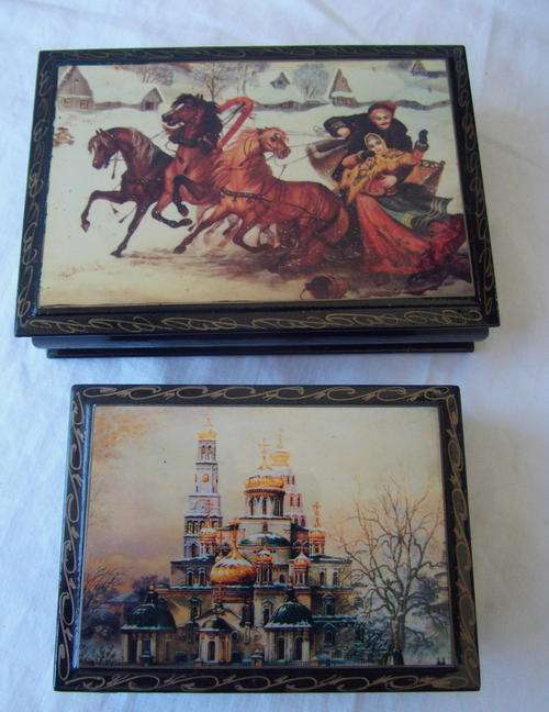 TWO GORGEOUS RUSSIAN BOXES