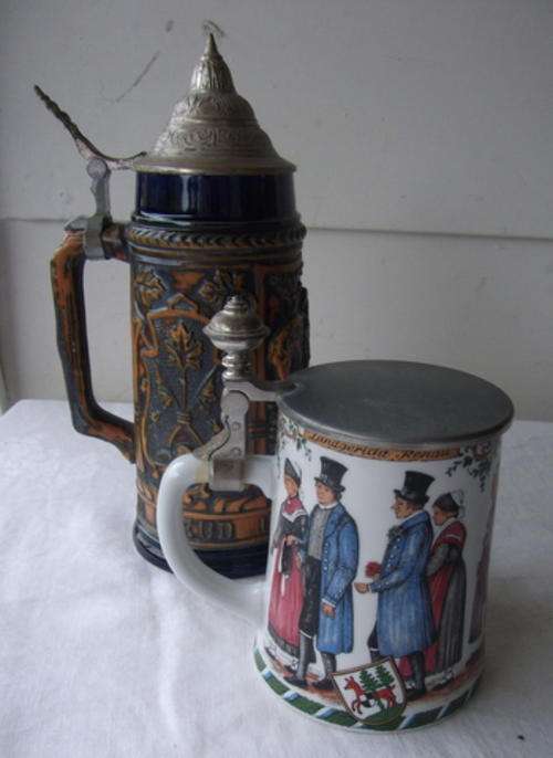 TWO STUNNING BEER TANKARDS - MADE IN GERMANY