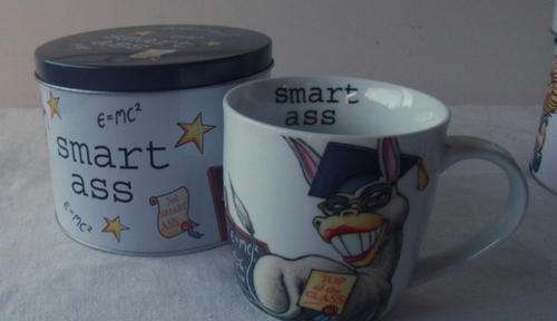 A MUG IN A TIN - SMART ASS - MADE BY CHURCHILL