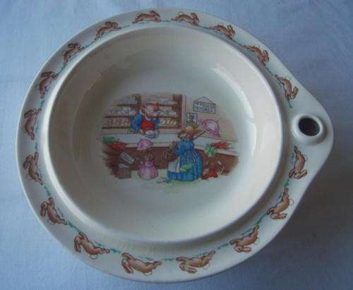 BEAUTIFUL ROYAL DOULTON BUNNYKINS WARMING DISH IN A PERFECT CONDITION