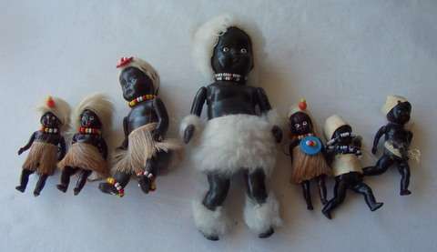 THE WHOLE FAMILY RETRO TRIBAL DOLLS