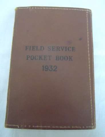 FIELD SERVICE POCKET BOOK 1932 IN A VERY GOOD CONDITION