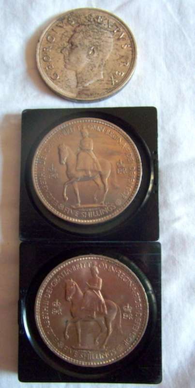 THREE OLD SILVER CROWNS - 2 VERY NICE ONES
