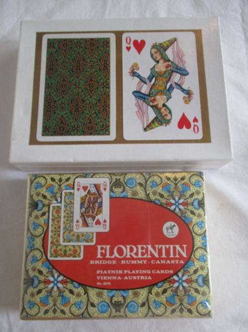 TWO EXCELLENT SETS OF CARDS - ALL 4 DECKS STILL SEALED - GORGEOUS FACES - EUROPEAN QUALITY