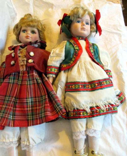 TWO PRETTY EUROPEAN LADIES - MADE OF PORCELAIN