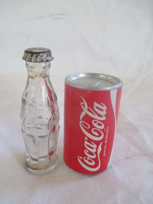 MINIATURE COKE CAN AND BOTTLE FOR YOUR COLLECTION
