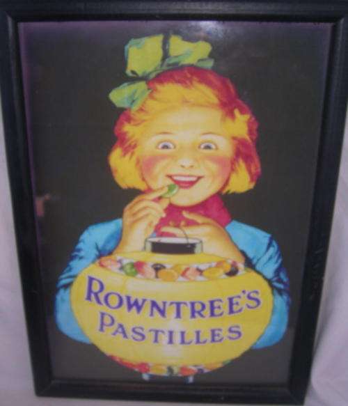 FRAMED PRINT OF OLDE ADVERTISMENT FOR ROWNTREE'S PASTILLES
