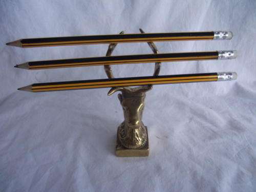 HUNTERS VINTAGE PEN HOLDER MADE OF BRASS