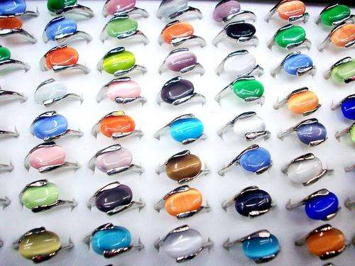 98 Lovely Tiger Eye Rings Assorted Colours