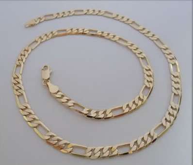 9ct Gold Filled Figaro Neck Chain 600mm x 8mm ***Lifetime Warranty***