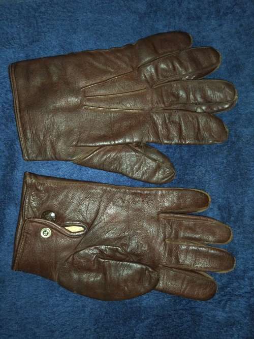WWII ORIGINAL GERMAN WEHRMACHT OFFICERS LEATHER GLOVES REAL NAPPA