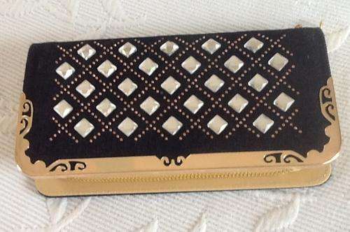 Ladies Double Zip Denim Purse