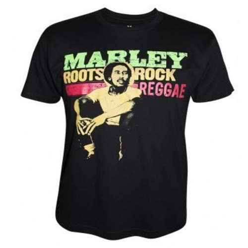 Marley Roots T-Shirt - Black (Available in S-XXL)