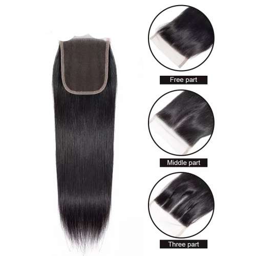 8inch Body Wave Hair Bundles(3) With Closure(Three part)