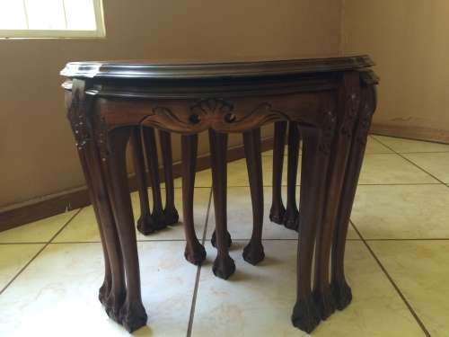 Imbuia Ball & Claw Nest of Tables
