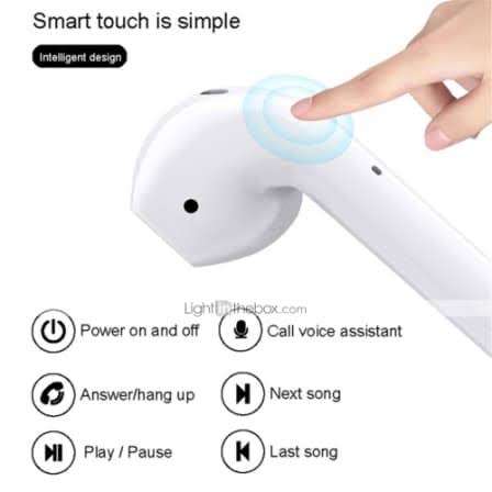 i99 Wireless Airpods Wireless Bluetooth Earbuds - White