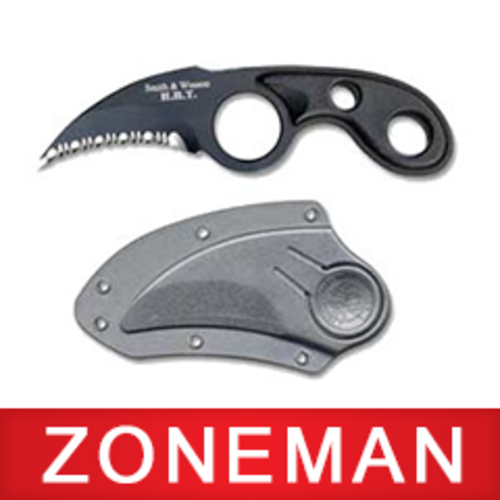 SMITH & WESSON SWHRT2B Black HRT Hostage Rescue Team Badge Knife