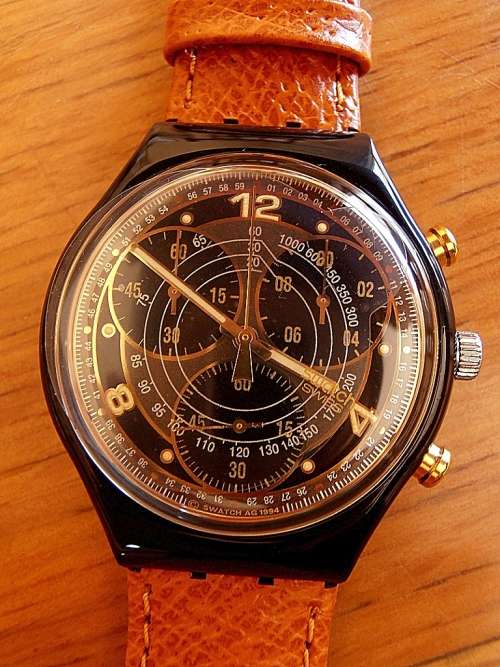 Vintage 1994 SWATCH CHRONO Count SCB113, unworn, boxed with instructions, SEE MY COLLECTION !