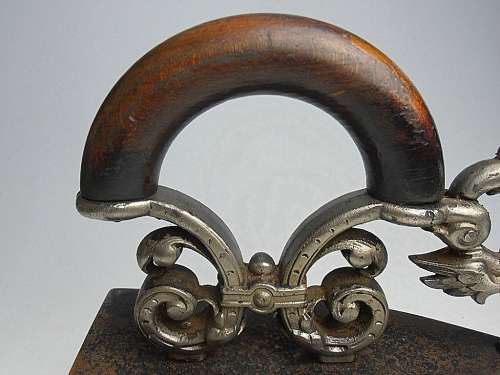 Magnificent antique iron with dragon head, Biedermeier circa 1830, Star of David mark