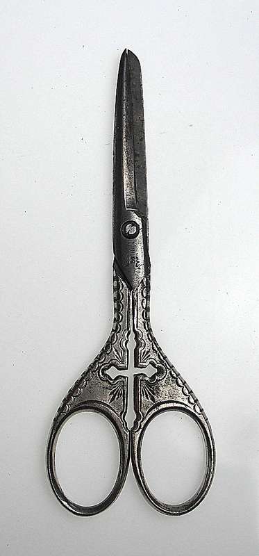 Vintage scissors, Solingen, cross, Christian, monastery