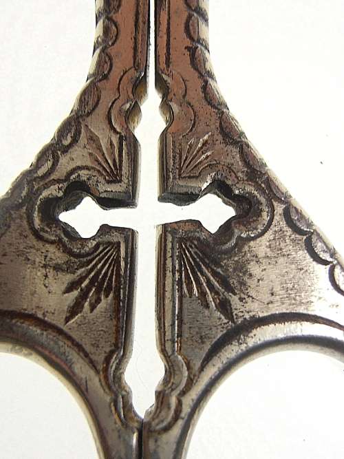 Vintage scissors, Solingen, cross, Christian, monastery