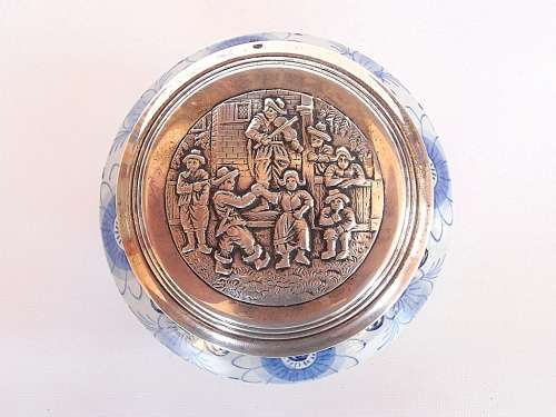 Delft Schoonhoven silver lidded jar