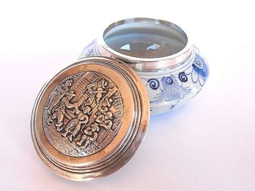 Delft Schoonhoven silver lidded jar