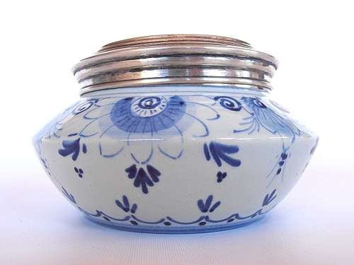 Delft Schoonhoven silver lidded jar