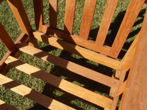 A lovely solid Morris chair with cushions, (one of three available)