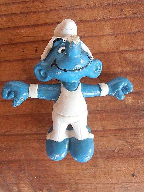 40510 Ring Gymnast Smurf, Vintage Smurfs figure, Shipping will only be charged once!