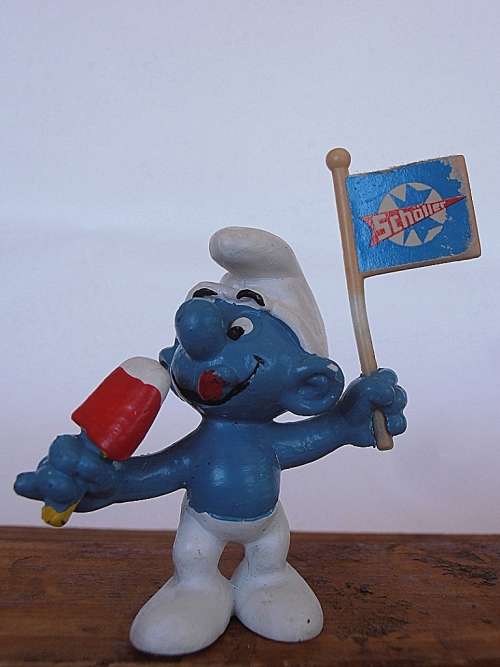 20053 Ice Lolly Schöller Promo Smurf, Vintage Smurfs figure, Shipping will only be charged once!