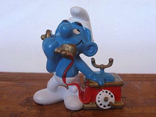 20062 Telephone Smurf, Vintage Smurfs figure, Shipping will only be charged once!