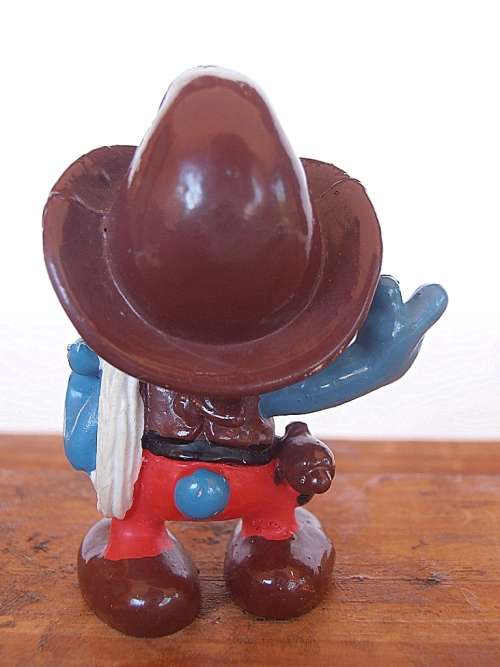 20122 Cowboy Smurf, Vintage Smurfs figure, Shipping will only be charged once!