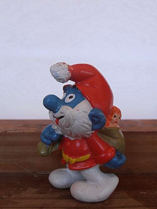 20124 Santa Smurf, Vintage Smurfs figure, Shipping will only be charged once!