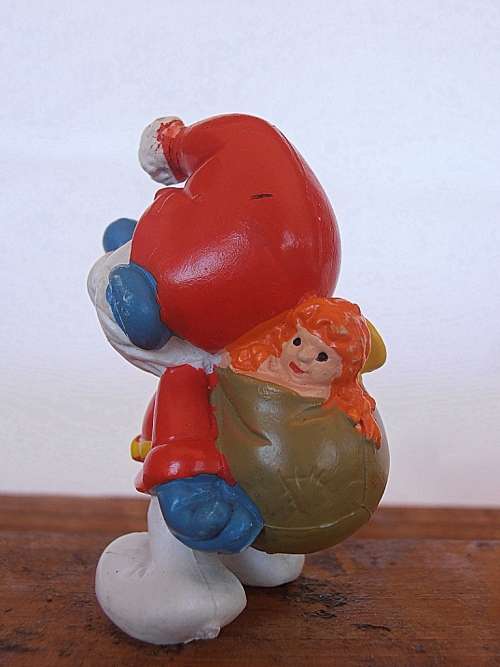 20124 Santa Smurf, Vintage Smurfs figure, Shipping will only be charged once!