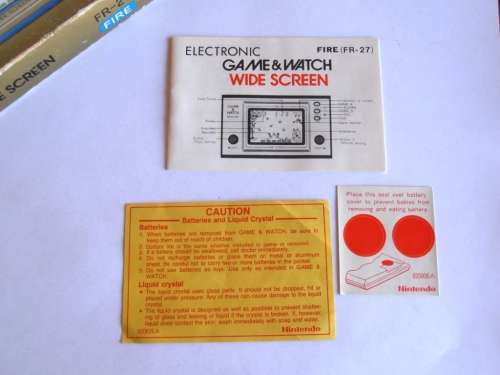 NINTENDO FIRE Wide Screen, 1981 Game & Watch, FANTASTIC CONDITION!!
